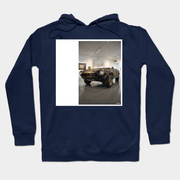 crazy iron car ecopop in museum photograph Hoodie by jorge_lebeau